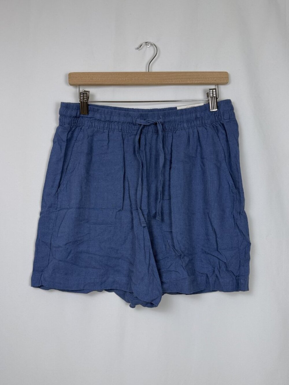 iyla Womens Blue Rayon Linen Blend Fit Shorts XS S L XL XXL
